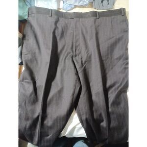 Moda Uomo Size 46 X 32Black Pinstripe Wool Dress Pants Made in Italy 100% Wool‎